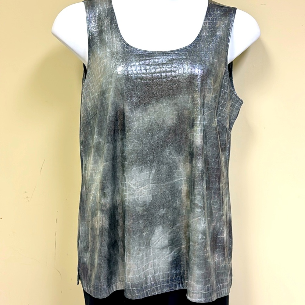 Chico’s silver/black tank top